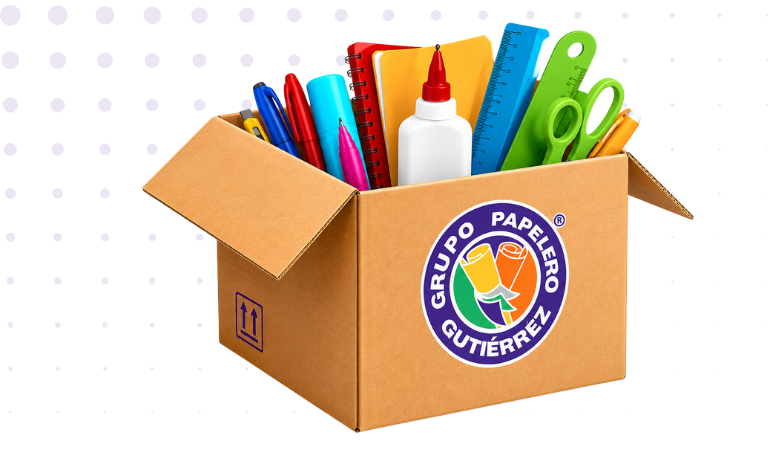 Caja de útiles escolares y de oficina