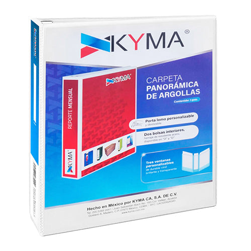 CARPETA KYMA BLANCA CARTA  HERRAJE 