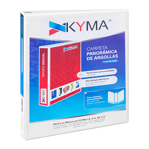 CARPETA KYMA BLANCA CARTA HERRAJE 