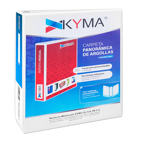 CARPETA KYMA BLANCA CARTA HERRAJE 