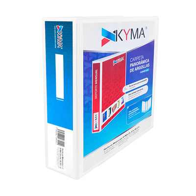 Carpeta Kyma Panorámica Carta Blanca Herraje En O 2 Pulgadas 1 Pieza