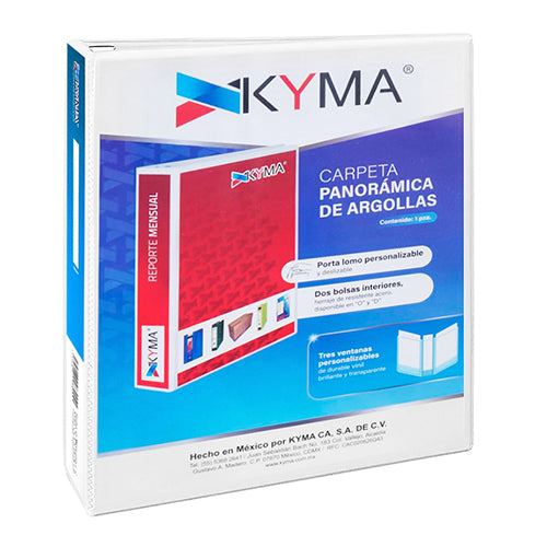 CARPETA KYMA BLANCA CARTA HERRAJE 