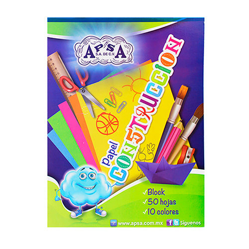 BLOCK APSA CARTONCILLO COLORES CARTA 50H