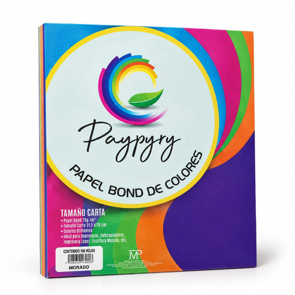 HOJA DE COLOR PAYPYRY CARTA H268 PAQ/100 MORADO