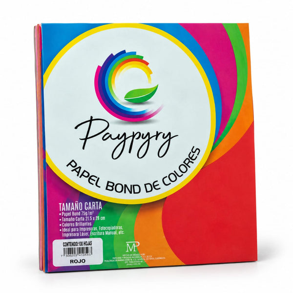 HOJA DE COLOR PAYPYRY CARTA H272 PAQ/100 ROJO