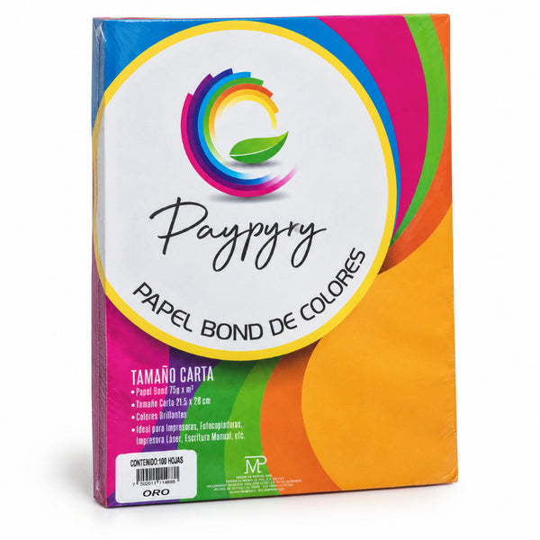 HOJA DE COLOR PAYPYRY H284 CARTA PAQ/100 ORO