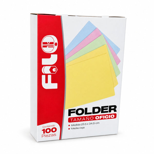 FOLDER DE CARTULINA T/OFICIO AZUL FILO