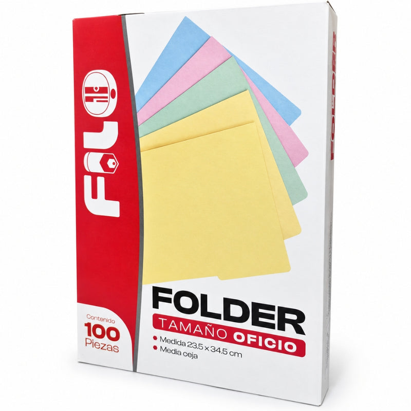 FOLDER DE CARTULINA T/OFICIO CREMA FILO