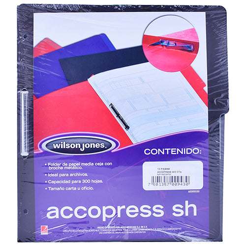 CARPETA ACCOPRESSS M/C CARTA NEGRO P0943