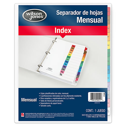 SEPARADOR WILSON JONES MENSUAL P1368