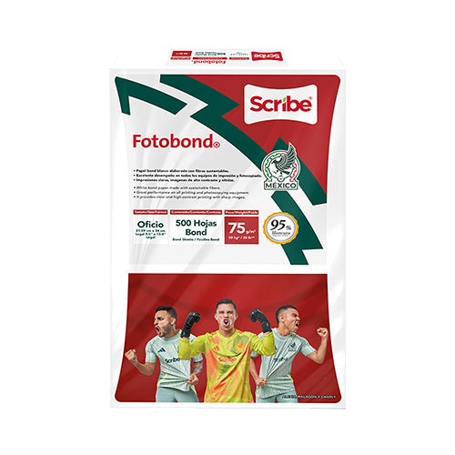 Papel Foto Bond Scribe Oficio Blanco 75 G Paquete 500 Hojas