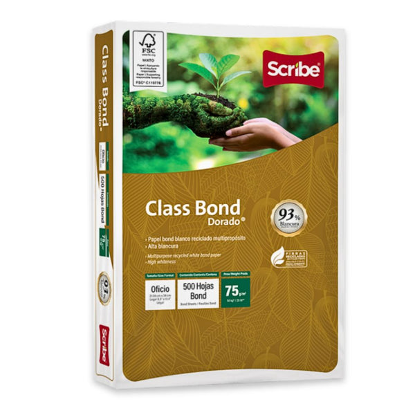 PAPEL CLASS BOND DORADO OFICIO PAQ/500 MULTIPROPOSITO