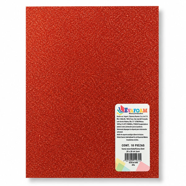 FOAMY EVAFOAM CARTA DIAMANTADO ROJO EM111013