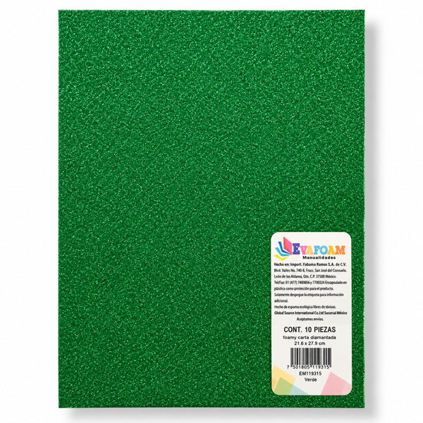 FOAMY EVAFOAM CARTA DIAMANTADO VERDE EM111015