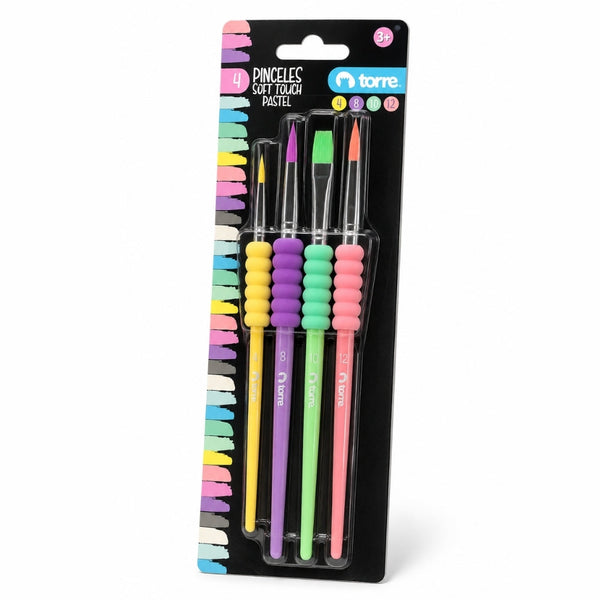 SET PINCELES C/GRIP COL PASTEL MOD. 32640