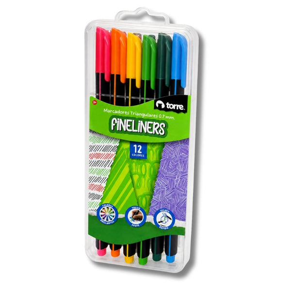 PLUMONES BLISTER FINELINER 12 COLORES MOD. 28330