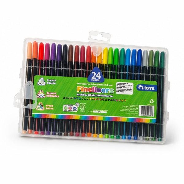 PLUMONES SET FINELINER 24 COL MOD. 30160