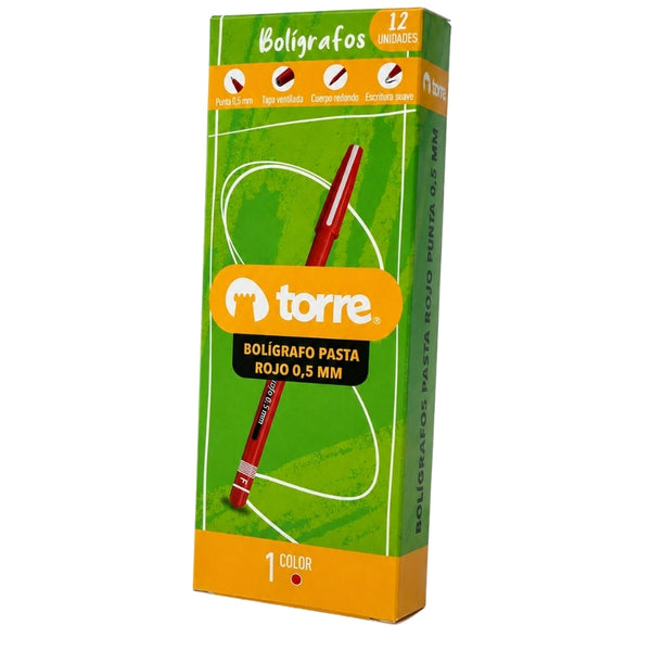 BOLIGRAFO ROJO 0.5 MM PUNTA FINA MOD. 34037