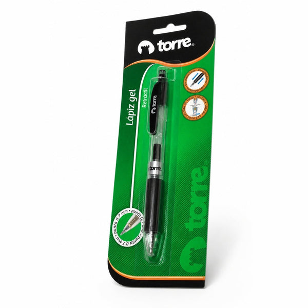 BOLIGRAFO GEL RETRACTIL BLISTER 0,7MM NEGRO MOD. 28325