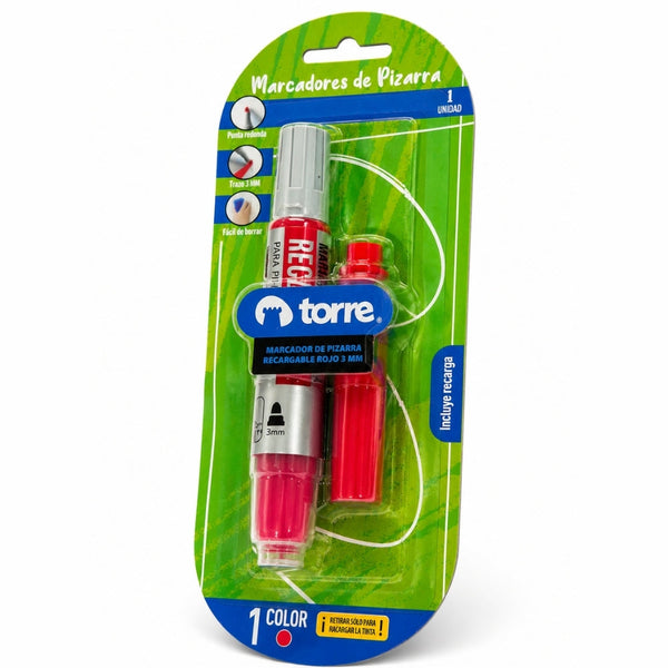 MARCADOR PIZARRA RECARGABLE BL. ROJO MOD. 35243