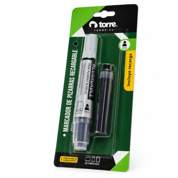 MARCADOR PIZARRA RECARGABLE BL. NEGRO MOD. 31446