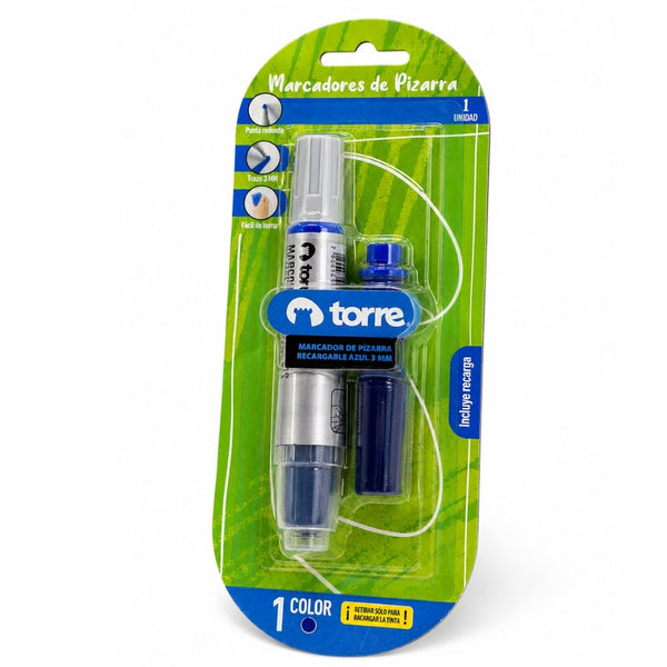 MARCADOR PIZARRA RECARGABLE BL. AZUL MOD. 31445