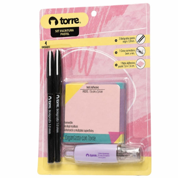 PACK ESCRITURA + NOTAS Y CORRECTOR PASTEL MOD. 36693
