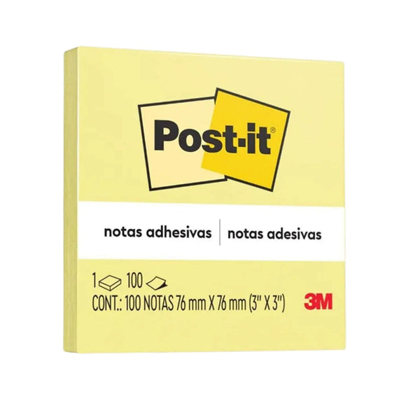 BLOCK POST-IT 654 AMARILLO 100H .076M X .076M