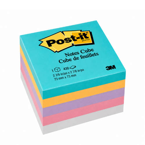 BLOCK POST-IT 2018 CUBO PASTEL 430H .073M X .073M