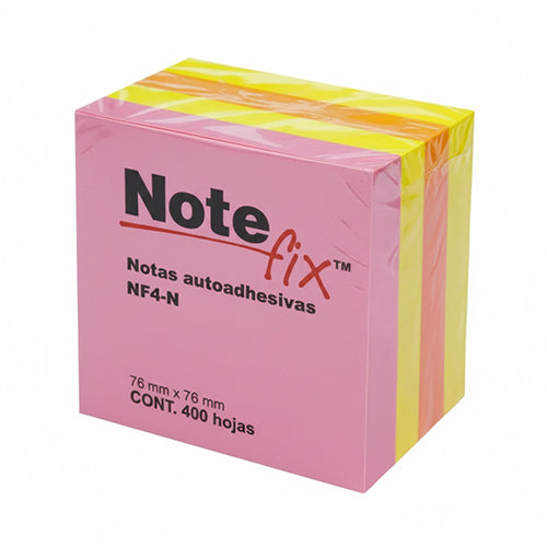 Block Note Adhesivo Neón 76 X 76 Mm 400 Hojas