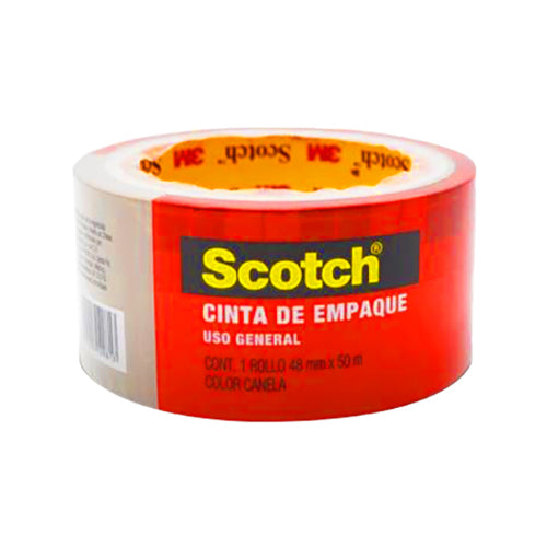 Cinta De Empaque 3M Canela 48 Mm X 50 M Para Sellado De Cajas