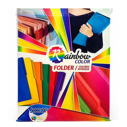 Folder Tamaño Carta Jocar Colores Intensos Paquete Con 25 Piezas