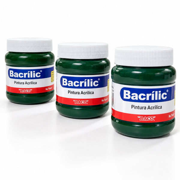 PINTURA BACRILIC 363-A BACO VERDE OBSCURO 250 ML