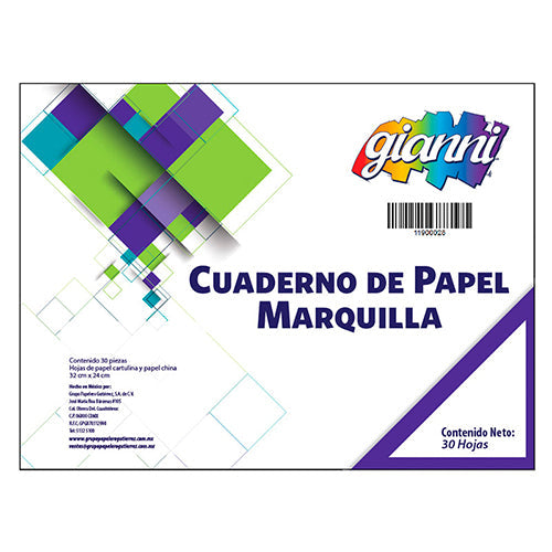 Cuaderno Marquilla Gianni 30 Hojas