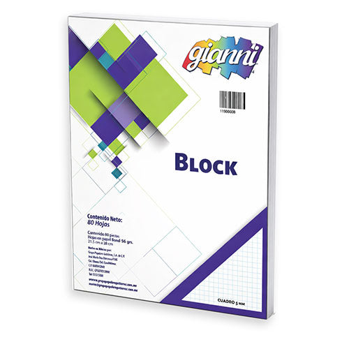 Block Escolar Gianni Carta C5 80 Hojas
