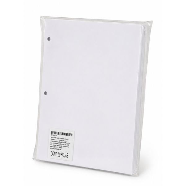 REPUESTO PARA CARPETA GIANNI BLANCO PAQ. C/50