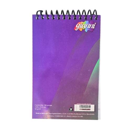 LIBRETA DE TAQUIGRAFIA GIANNI CORTA 100 HOJAS