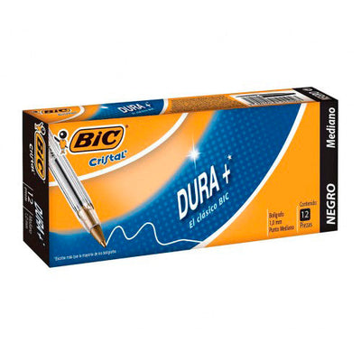 Bolígrafos Bic Tinta A Base De Aceite 1.0 Mm Negro Caja Con 12 Unidades