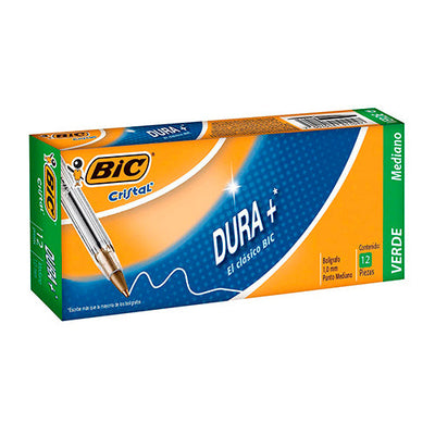 Bolígrafos Bic Tinta Verde Punta 1.0 Mm Caja Con 12 Unidades