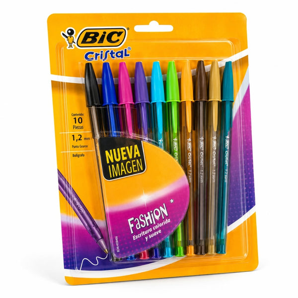BOLIGRAFO BIC CRISTAL FASHION 951582/963513  BLISTER C/10