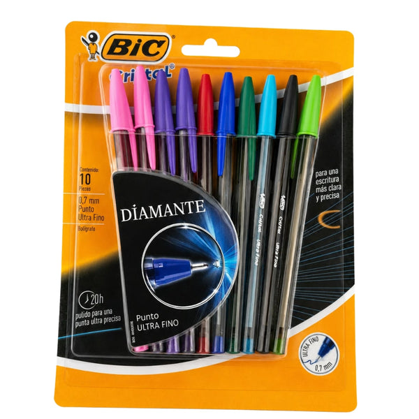BOLIGRAFO CRISTAL PRECISION Y SUAVIDAD SURTIDO 0.7 BLISTER C/10 946693/963515