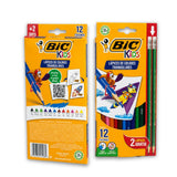 COLORES BIC TRIANGULAR C/12 + 2 LAPICES 11982/943469