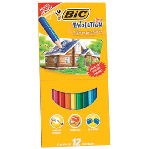 COLORES BIC EVOLUTION  MINA + GRUESA C/12 (4MM.) 943468