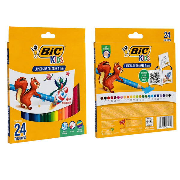 COLORES BIC EVOLUTION MINA + GRUESA C/24 (4MM)  943145/943145/514043