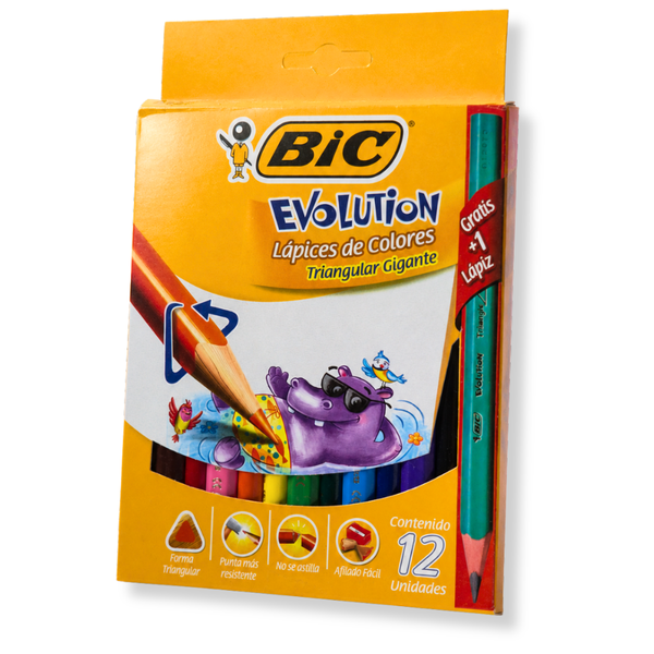 COLORES BIC EVOLUTION TRIANGULAR 963460/938025 GIGANTE C/12