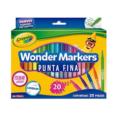 Plumones Crayola Wonder Marker Pack Con 20 Piezas