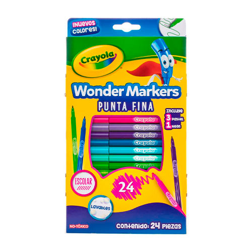MARCADOR WONDER MARKERS CRAYOLA C/24