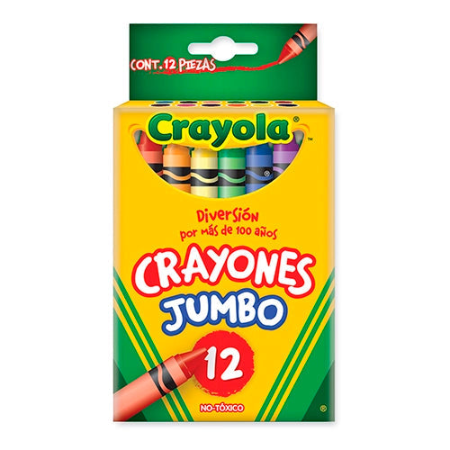 Crayones Jumbo Crayola No Tóxicos Caja Con 12 Colores Vivos