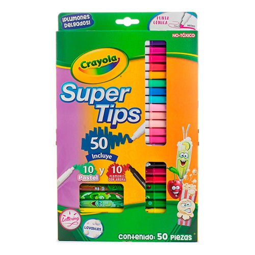 Plumón Super Tip Crayola Set 30 10 10 Colores