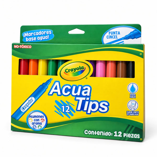 PLUMONES ACUATIPS CRAYOLA C/12 MOD. 58-2444